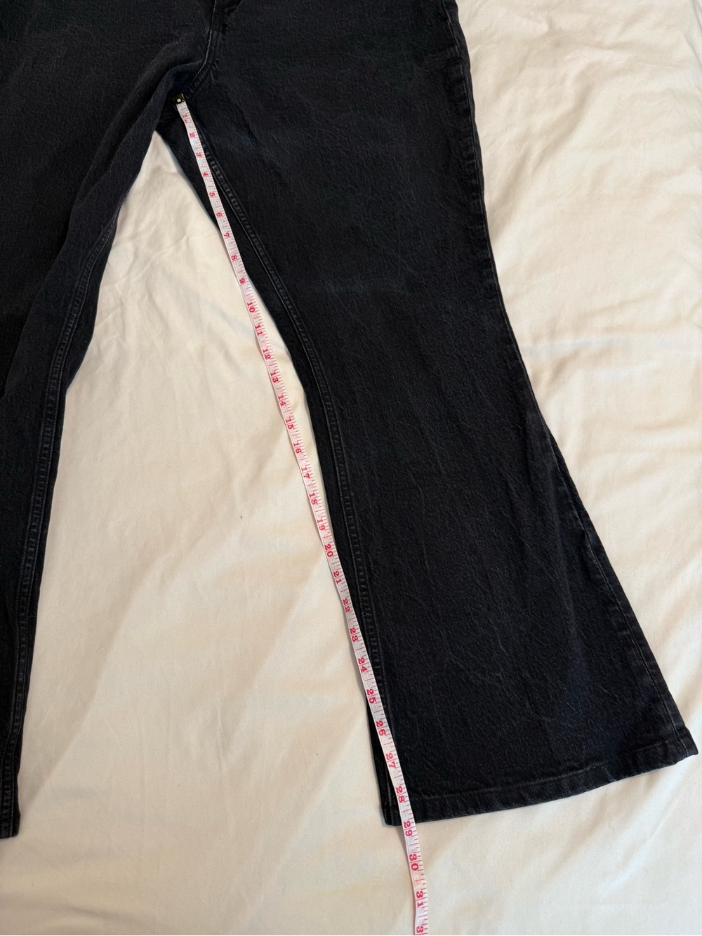 Abercrombie & Fitch Women's 33 Curve Love Mid Rise Bootcut Jean Black - Picture 9 of 15
